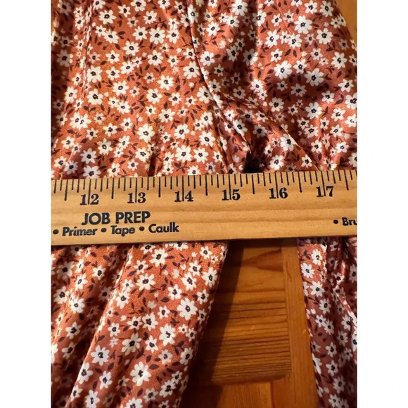 Alter'd State satin feel mini dress S ditzy floral Fall Chic faux wrap - Picture 7 of 8